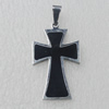 Stainless Steel Pendant, Cross 22x39mm, Sold by PC