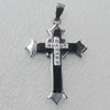 Stainless Steel Pendant, Cross 35x50mm, Sold by PC