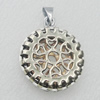 Stainless Steel Pendant, Flat Round 30x36mm, Sold by PC