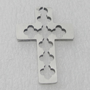 Stainless Steel Pendant, Cross 24x35mm, Sold by PC