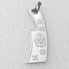 Stainless Steel Pendant, 10x33mm, Sold by PC