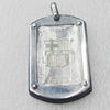 Stainless Steel Pendant, 25x41mm, Sold by PC