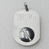 Stainless Steel Pendant, 27x42mm, Sold by PC