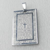 Stainless Steel Pendant, Rectangle 25x37mm, Sold by PC