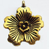 Pendant, Zinc Alloy Jewelry Findings, Flower, 18x20mm, Sold by Bag