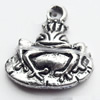 Pendant, Zinc Alloy Jewelry Findings, 15x16mm, Sold by Bag