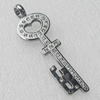 Stainless Steel Pendant, Key 16x49mm, Sold by PC