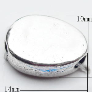 Beads, Zinc Alloy Jewelry Findings, 14x10mm, Hole:2mm, Sold by Bag  