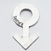Pendant, Zinc Alloy Jewelry Findings, 19x35mm, Sold by Bag  