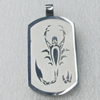 Stainless Steel Pendant, 23x47mm, Sold by PC