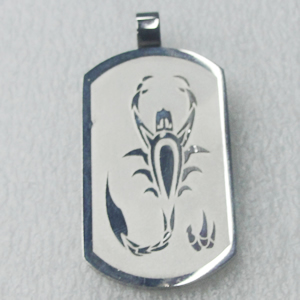 Stainless Steel Pendant, 23x47mm, Sold by PC