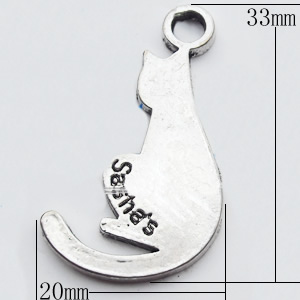 Pendant, Zinc Alloy Jewelry Findings, 20x33mm, Sold by Bag  