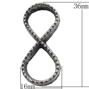 Connector, Zinc Alloy Jewelry Findings, 16x36mm, Sold by Bag  