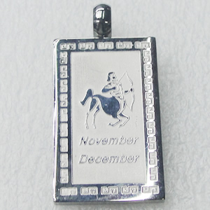 Stainless Steel Pendant, Rectangle 20x40mm, Sold by PC