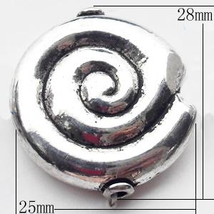 Beads, Zinc Alloy Jewelry Findings, 25x28mm, Sold by Bag  