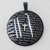 Stainless Steel Pendant, Flat Round 35mm, Sold by PC