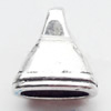 Zinc Alloy Cord End Caps Lead-free, 13x15mm, Hole:2mm, Sold by Bag  