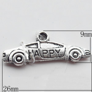 Pendant, Zinc Alloy Jewelry Findings, 26x9mm, Sold by Bag  