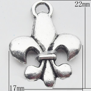 Pendant, Zinc Alloy Jewelry Findings, 17x22mm, Sold by Bag  