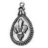 Pendant, Zinc Alloy Jewelry Findings, 17x30mm, Sold by Bag  