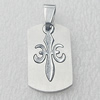 Stainless Steel Pendant, 15x25mm, Sold by PC