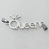 Stainless Steel Pendant, Letter 52x22mm, Sold by PC