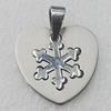 Stainless Steel Pendant, Heart 25x25mm, Sold by PC