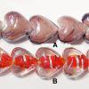 Silver Foil Lampwork Beads, Heart, 20x19x12mm, Hole:Approx 2mm, Sold by PC
