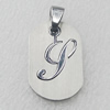 Stainless Steel Pendant, 18x27mm, Sold by PC