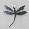 Stainless Steel Pendant, Dragonfly 49x55mm, Sold by PC