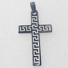 Stainless Steel Pendant, Cross 30x52mm, Sold by PC