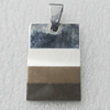 Stainless Steel Pendant, Rectangle 19x28mm, Sold by PC