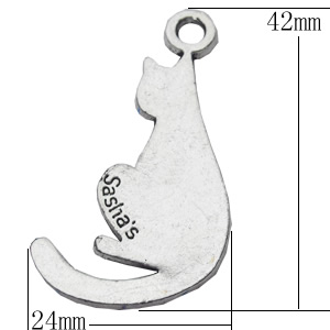 Pendant, Zinc Alloy Jewelry Findings, 24x42mm, Sold by Bag  