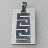 Stainless Steel Pendant, Rectangle 19x32mm, Sold by PC