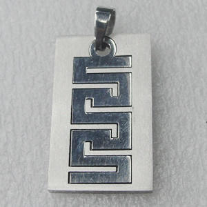 Stainless Steel Pendant, Rectangle 19x32mm, Sold by PC