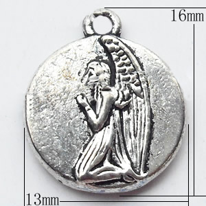 Pendant, Zinc Alloy Jewelry Findings, 24x26mm, Sold by Bag  