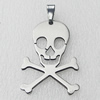 Stainless Steel Pendant, Skeleton 29x42mm, Sold by PC