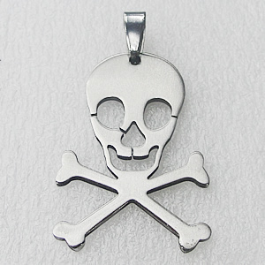 Stainless Steel Pendant, Skeleton 29x42mm, Sold by PC