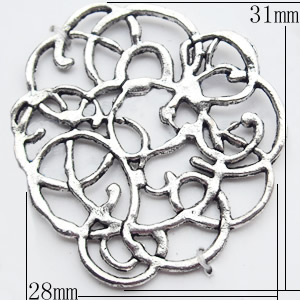 Connector, Zinc Alloy Jewelry Findings, 28x31mm, Sold by Bag  