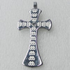 Stainless Steel Pendant, Cross 25x52mm, Sold by PC