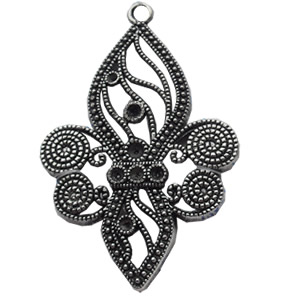 Pendant, Zinc Alloy Jewelry Findings, 37x58mm, Sold by Bag  