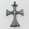 Stainless Steel Pendant, Cross 35x49mm, Sold by PC