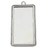 Zinc Alloy Pendant Settings, Outside diameter:32x59mm, Interior diameter:25x48mm, Sold by Bag  