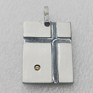 Stainless Steel Pendant, Rectangle 23x31mm, Sold by PC