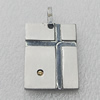 Stainless Steel Pendant, Rectangle 23x31mm, Sold by PC