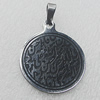 Stainless Steel Pendant, Flat Round 30x35mm, Sold by PC