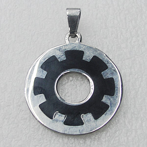 Stainless Steel Pendant, Flat Round 30x35mm, Sold by PC