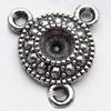 Connector, Zinc Alloy Jewelry Findings, 15x17mm, Sold by Bag  