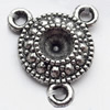 Connector, Zinc Alloy Jewelry Findings, 15x17mm, Sold by Bag  