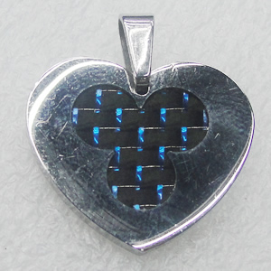 Stainless Steel Pendant, Heart 23x21mm, Sold by PC
